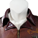 The Boys Bombsight Vought Rising Bombsight Cosplay Costume Red Leather Suit Becostume