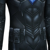 Arkham Knight Nightwing Cosplay Costume Nightwing Halloween Jumpsuit Becostume