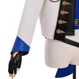 Final Fantasy XIV Seneschal Prince's Cosplay Costume Blue White Halloween Suit Becostume