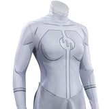 Invincible Anissa Cosplay Costume Viltrumite White Jumpsuit Halloween Full Set Becostume