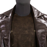 Spider Man Noir Cosplay Costume Halloween Outfit Brown Leather Suit Becostume