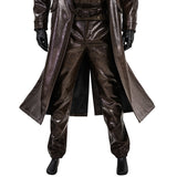 Spider Man Noir Cosplay Costume Halloween Outfit Brown Leather Suit Becostume