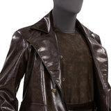 Spider Man Noir Cosplay Costume Halloween Outfit Brown Leather Suit Becostume