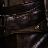 Spider Man Noir Cosplay Costume Halloween Outfit Brown Leather Suit Becostume