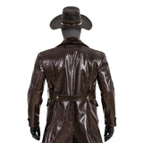 Spider Man Noir Cosplay Costume Halloween Outfit Brown Leather Suit Becostume
