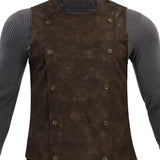 Spider Man Noir Cosplay Costume Halloween Outfit Brown Leather Suit Becostume