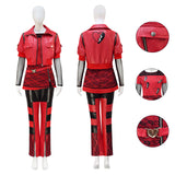 Descendants 4 Red Halloween Suit Descendants: The Rise of Red Cosplay Costume Outfit