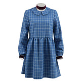 Becostume Esther Orphan Cosplay Costume Girl Blue Plaid Dress Halloween Horrible Suit