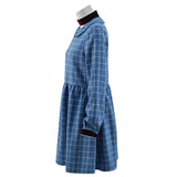 Becostume Esther Orphan Cosplay Costume Girl Blue Plaid Dress Halloween Horrible Suit