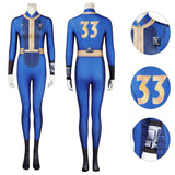 Fallout Cosplay Jumpsuit Vault 33 Suit Female Lucy Halloween Outfit Adult BEcostume