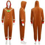 Adult Gingerbread Costume Suit Kids Gingerbread Man Outfit Christmas Gingerbread Outfit BEcostume
