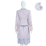 Wicked Witch Glinda Uniform Cosplay Costume Halloween Striped Suit Who Cosplay BEcostume