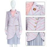 Wicked Witch Glinda Uniform Cosplay Costume Halloween Striped Suit Who Cosplay BEcostume