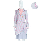 Wicked Witch Glinda Uniform Cosplay Costume Halloween Striped Suit Who Cosplay BEcostume