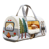 Whimsical RV Quilted Travel Duffle Bag Funny Shopping and Work Canvas Bag
