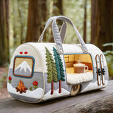 Whimsical RV Quilted Travel Duffle Bag Funny Shopping and Work Canvas Bag