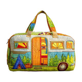 Cozy Camper Quilted Duffle Bag Lightweight Duffle Garment Bag Basketball Gym Weekend Travel Bag