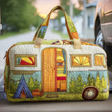 Cozy Camper Quilted Duffle Bag Lightweight Duffle Garment Bag Basketball Gym Weekend Travel Bag