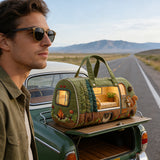 Whimsical RV Quilted Travel Duffle Bag Funny Shopping and Work Canvas Bag
