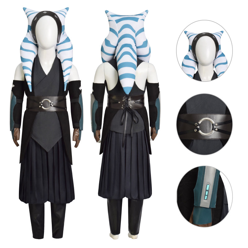 Kids Ahsoka Tano Costume Star Wars Ahsoka Halloween Costume Outfit Gir
