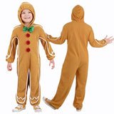 Kids Gingerbread Man Costume with Hoodie Ghost Rider Gingerbread Man Suit Adults BEcostume