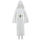 Kids Star Wars Princess Leia White Cosplay Costume Leia White Robe Halloween Party Suit