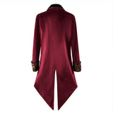 Men's Steampunk Gothic Medieval Tailcoat Victorian Frock Coat Vintage Uniform Jacket BEcostume