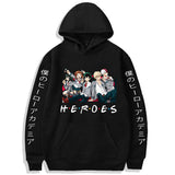 Anime MHA Friends Hoodie Costume My Hero Academia Cosplay Hooded Pullover Sweatsuit