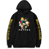 Anime MHA Friends Hoodie Costume My Hero Academia Cosplay Hooded Pullover Sweatsuit
