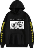 Anime MHA Friends Hoodie Costume My Hero Academia Cosplay Hooded Pullover Sweatsuit