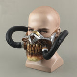 Mad Max Immortan Joe Mask Half Face Steampunk Jaw Mask with Tube Halloween Mask BEcostume