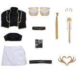 Kpop Demon Hunters Mira Cosplay Costume Black Golden Halloween Huntrix Outfit Becostume