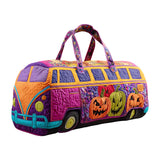 Spooky Journey Quilted Duffle Bag Large Canvas Sports Gym Trave Bag Carry on Duffle Bag