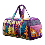 Hippie Van Quilt Duffle Bag Outdoor Fishing Travel Bag Sports Gym Weekend Bag Carry on Bag