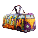 Dragonfly Van Quilted Duffie Bag Gothic Gym Sports Duffle Bag Light Weight Carry on Travel Bag