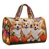 Hippie Van Cute Puppy Design Quilted Duffle Bag Overnight Travel Bag Becostume