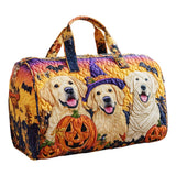 Cute Dog Quilted Duffle Bag Weekender Overnight Bag Funky Dog Carry-On Gym Bag Becostume