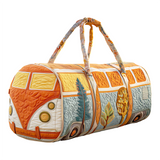 Autumn Hippie Van Quilted Duffle Bag Foldable Duffle Bag Large Canvas Sport Gym Travel Bag
