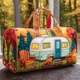 Boho Outdoor Duffle Bag Large Capacity Foldable Carry-On Adult Gym Beach Swim Storage Travel Bag