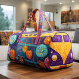 Hippie Van Quilt Duffle Bag Outdoor Fishing Travel Bag Sports Gym Weekend Bag Carry on Bag