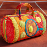 Wildroad Retro Sports Quilted Duffle Bag Vintage Baseball Basketball Tennis Patchwork Travel Gym Bag