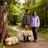 Autumn Hippie Van Quilted Duffle Bag Foldable Duffle Bag Large Canvas Sport Gym Travel Bag