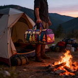 Hippie Van Quilt Duffle Bag Outdoor Fishing Travel Bag Sports Gym Weekend Bag Carry on Bag