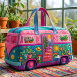 Cozy Camper Quilted Duffle Bag Lightweight Duffle Garment Bag Basketball Gym Weekend Travel Bag