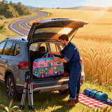 Cozy Camper Quilted Duffle Bag Lightweight Duffle Garment Bag Basketball Gym Weekend Travel Bag