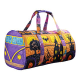 Spooky Journey Quilted Duffle Bag Large Canvas Sports Gym Trave Bag Carry on Duffle Bag