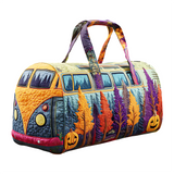 Autumn Hippie Van Quilted Duffle Bag Foldable Duffle Bag Large Canvas Sport Gym Travel Bag