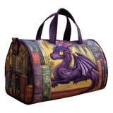 Majestic Dragon Quilted Duffle Bag Collapsible Laundry Tote Vintage Goth Travel Canvas Bag