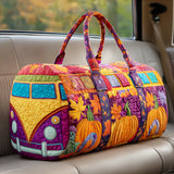 Hippy Van Cozy Camper Quilted Duffle Bag Goth Clothing Storage Bag Camping Overnight Travel Bag