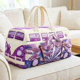 Dragonfly Van Quilted Duffie Bag Gothic Gym Sports Duffle Bag Light Weight Carry on Travel Bag